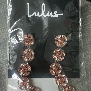 Lulu's Rose Crystal Statement Earrings